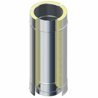 Außenkamin Rohrelement 150/500/0,5mm Länge: 500 mm, Effektivlänge: 450 mm